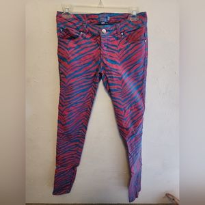 Pink and blue Tripp NYC skinny jeans
